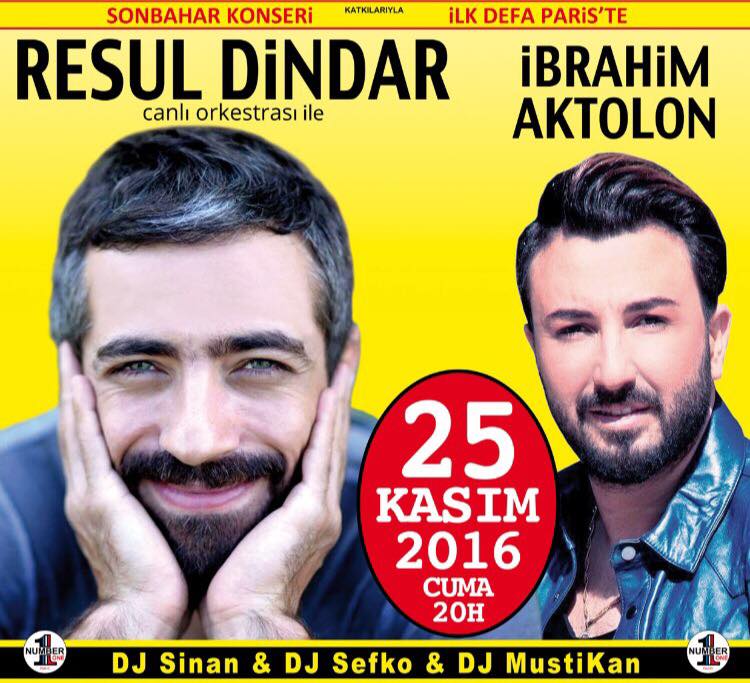 Concert de Resul Dindar & Ibrahim Aktolon - 25 Novembre 2016